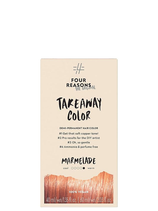 Four Reasons Original Takeaway Color - Marmelade – 7.43 Copper - Demi-Permanent Hair Color - Ammonia-Free and Fragrance-Free Hair Dye - 100% Vegan & Cruelty Free