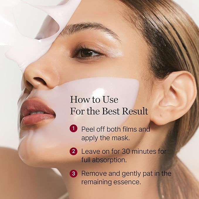 ROUND LAB Camellia Collagen Mask, 30min Hydrogel Mask, Quick Hydration, Firming&Pore Minimizing, For sensitive skin, Micro molecule collagen, Facial Mask, 34 g/1.19 Fl Oz 1ea