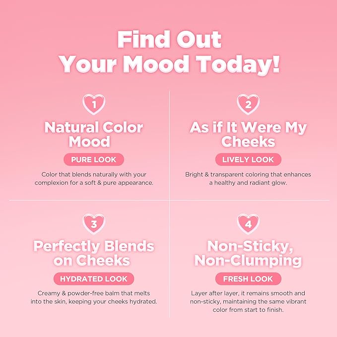 lilybyred Luv Beam Cheek Balm | Heart-Shaped Korean Cream Blush, Semi-Matte Finish, Long-Lasting, Blendable & Buildable, Soft Creamy Texture, Lightweight, Natural Flush, 0.12 oz. (11 Cozy Peach Beige)