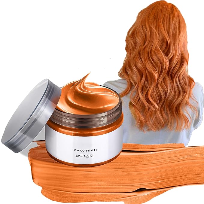 Temporary Hair Color Chalk for Kids, Orange Hair Dye, Hair Wax Color for girls age 4 5 6 7 8 9 10-12 Birthday Party Cosplay DIY Halloween Christmas