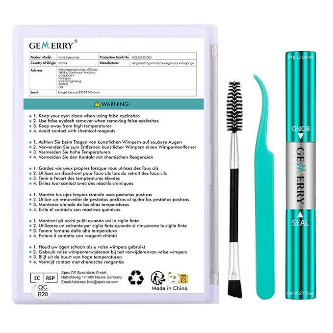 GEMERRY Fluffy Lash Extension Kit Thick Lash Clusters Kit Eyelash Clusters 280Pcs D Curl Eyelash Extension Kit With Lash Bond and Seal, Lash Tweezers, DIY Lash Extension(60P-10-18mm)