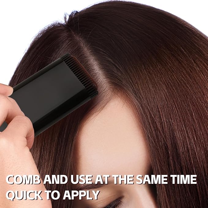 Boobeen Root Touch Up Hair Color Stick，Blendable Hairline Powder for Gray Coverage，Long Lasting Root Cover Up & Thinning Edges,Natural Finish for Women & Men