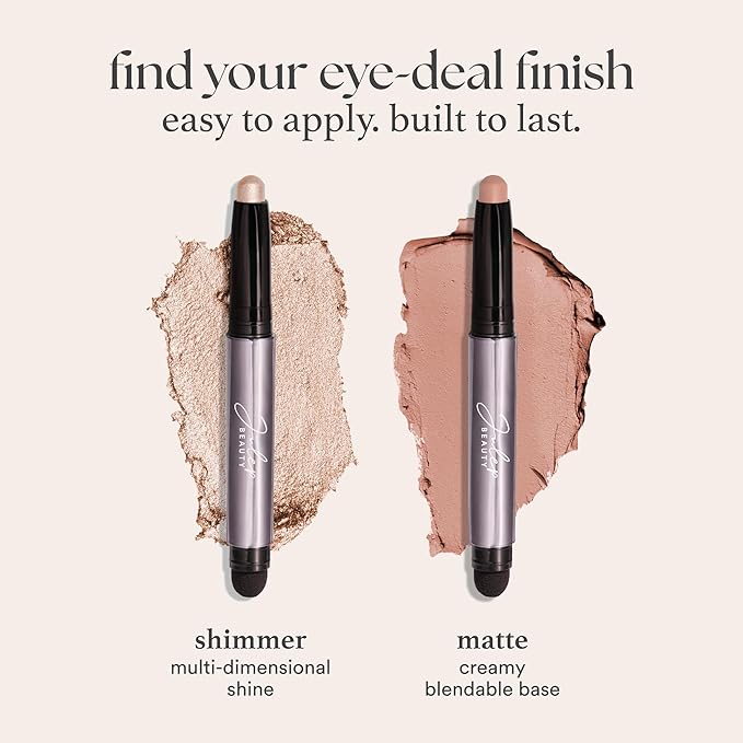 Julep Eyeshadow 101 Cream-to-Powder Waterproof Shadow Stick – Snowfall Matte – Long-Lasting, Crease-Proof, White Matte Cream Eyeshadow with Built-in Smudger