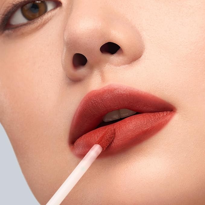 Matte Lip Gloss for Women Girl, Smooth Texture Lip Tint Non-stick Lip Stain Oil (Fog Locks Cinnabar)