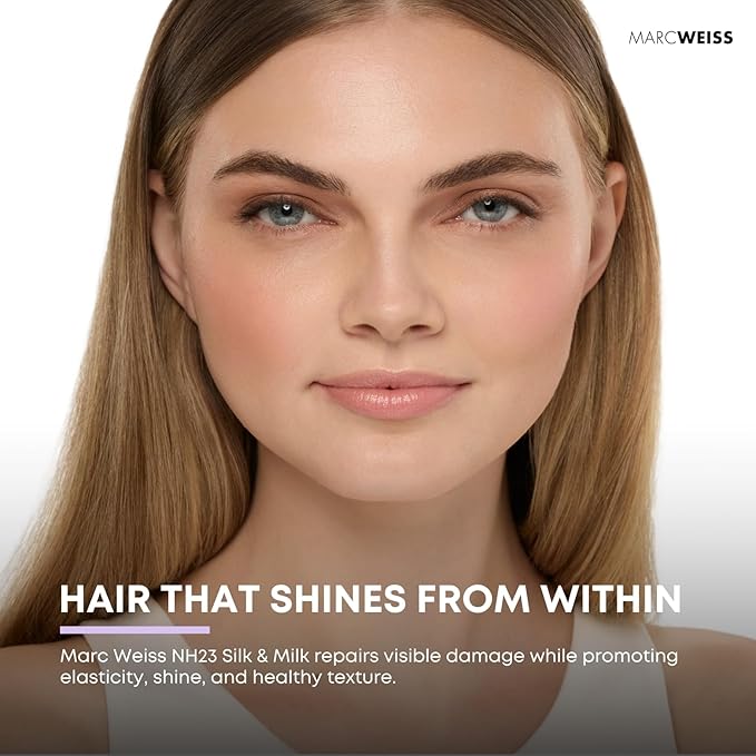 MarcWeiss NH23 Silk & Milk Healing Hair Serum (3.4 fl oz) | Anti-Frizz Leave-In Serum | Strengthens, Smooths & Adds Shine | Lightweight, Non-Greasy Formula for All Hair Types