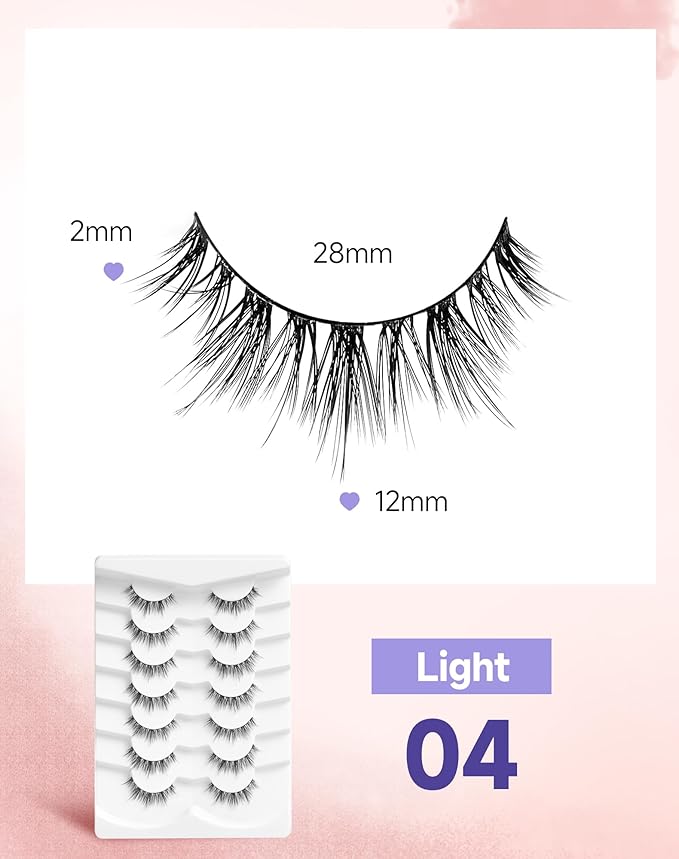 Eyelashes Natural Wispy Lashes Fake Eyelashes False Eyelashes Strip Lashes Light-04