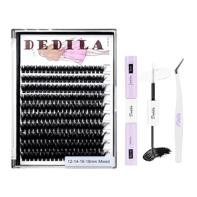8-22mm to Choose 20D/40D/60D/80D/100D Individual False Eyelashes Makeup Cluster Eyelashes Thickness 0.07mm D Curl Natural long Black Soft 3D Eye Lashes Extensions (100D-12-14-16-18MM Kit)