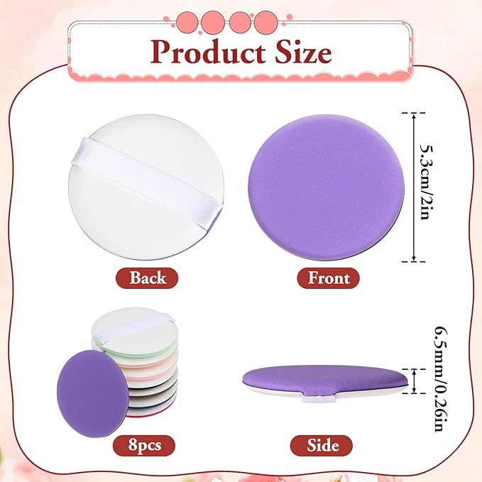 8Pcs Korean Makeup Sponge Puff Air Cushion Makeup Sponge for Foundation Concealer Teardrop Mix Setting Powder Puff Makeup Cushion Puff Foundation Blender Sponge for Liquid, Cream, and Powder
