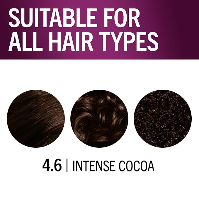 Schwarzkopf Keratin Permanent Hair Dye Cream, 4.6 Intense Cocoa, Professional Quality Color for Up to 100% Gray Coverage, Bond Enforcing System (Pack of 2)