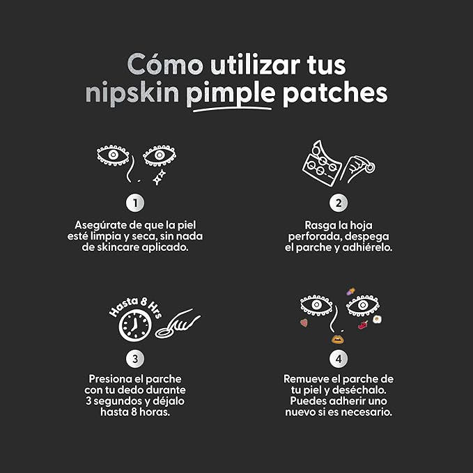 NIPSKIN Stick-On Face & Body Art Patches – Daniela Salcedo Collection - Jewel-inspired Design Pore Strip – Sweat-Proof, Soft on Skin – 24 Patches