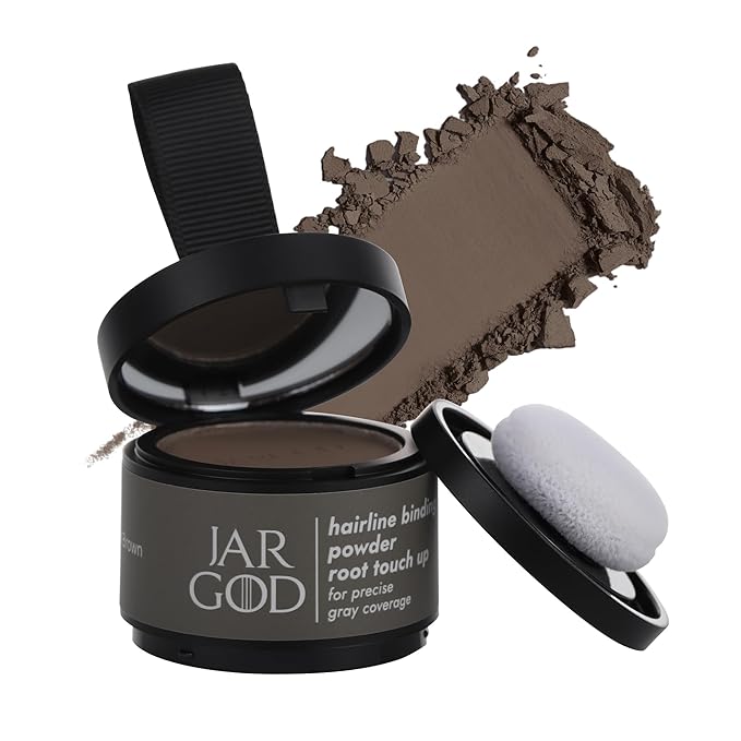 Hairline Concealing Powder for Instant Gray Coverage and Highlights for Women & Men (0.14 Ounce (Pack of 1), Medium Brown)