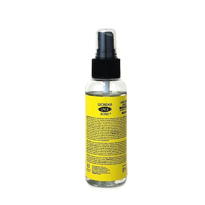Wonder Lace Bond Melt Spray 3.39 Fl Oz / 100 ml - Extra Mega Hold (Original) | Flawless,Natural, and Sea mleass finish, No Reside, Long Lasting Formula with Protecting Edges, Perfect for wigs