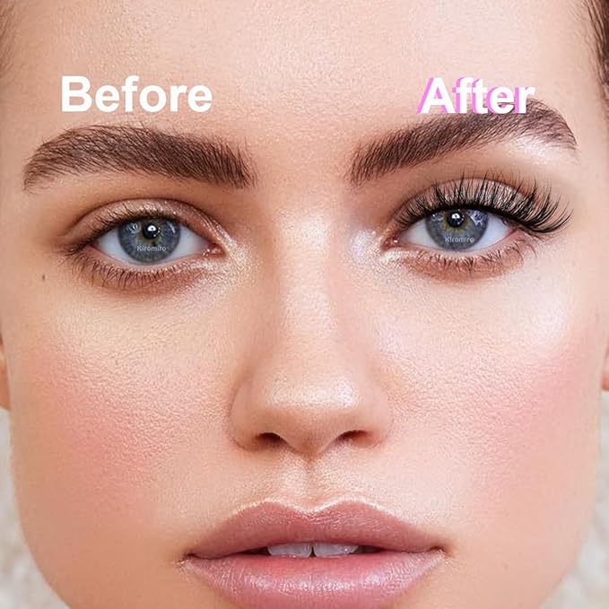 Lashes Natural Look Faux Mink Eyelashes Wispy Clear Band Lashes 16mm Natural False Lashes Cat Eye Short Strip Lashes Pack 14 Pairs