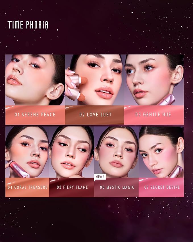 Liquid Blush Makeup for Cheeks, Natural Matte Finish, Blush Tint Stick, Multi-Use, Long-Lasting Lip & Cheek Makeup, Lightweight (05 FIERY FLAME)