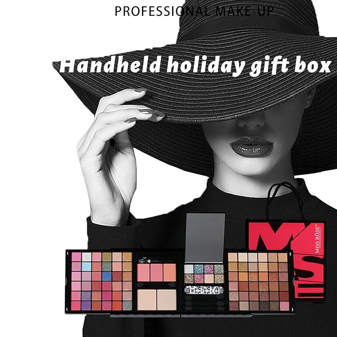 FantasyDay Makeup Sets, Multifunction Makeup Palettes with Mirror, 72 Color Eyeshadows/Compact Powder/Sequins/Bronzing Powder/Highlighter/Lip Color, Makeup kit for Women Full Kit - #D