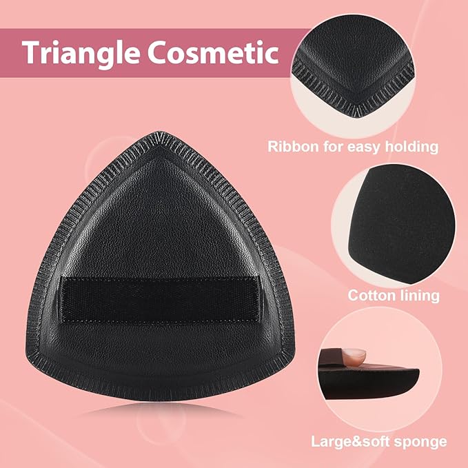 Flat Foundation Brush for Liquid Makeup with Powder Puff Fast Flawless Flat Top Kabuki Makeup Brushes Face Cosmetics Concealer Brush for Liquid, Blending, Powder, Cream, Blush, Buffing Black