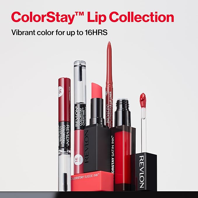Revlon ColorStay Satin Ink Liquid Lipstick, Longwear Rich Lip Colors, Formulated with Black Currant Seed Oil, 018 Fired Up, 0.17 fl oz
