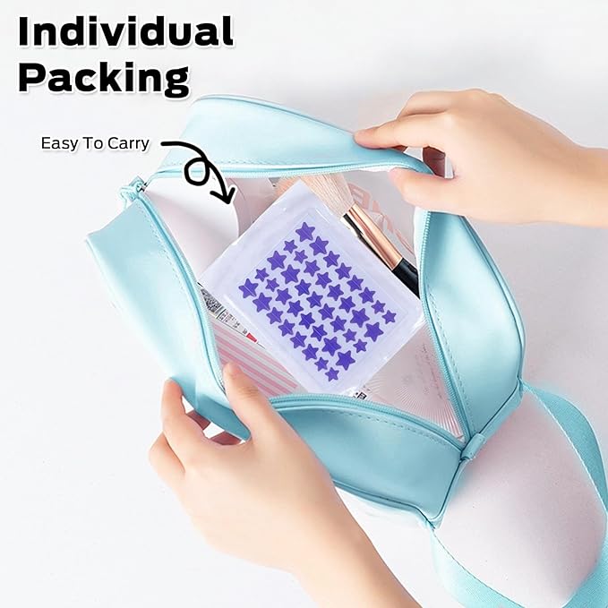 Pimple Patches for Face, Cute Pimple Patches Stars, Colorful Hydrocolloid Acne 271Patches 6 Sizes with Salicylic Acid, Tea Tree & Centella Oil (Round,Star,Peach Shapes)
