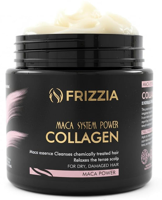 ULTRA Collagen Hair Mask, EASY to use. With argan oil and maca. Hydration and shine, anti-frizz treatment for dry and damaged hair, professional smoothness, 500 ml