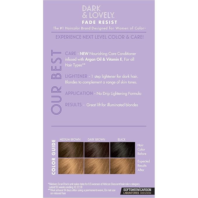 SoftSheen-Carson Dark and Lovely Fade Resist Rich Conditioning Color, Light Golden Blonde 384 (Pack of 2)