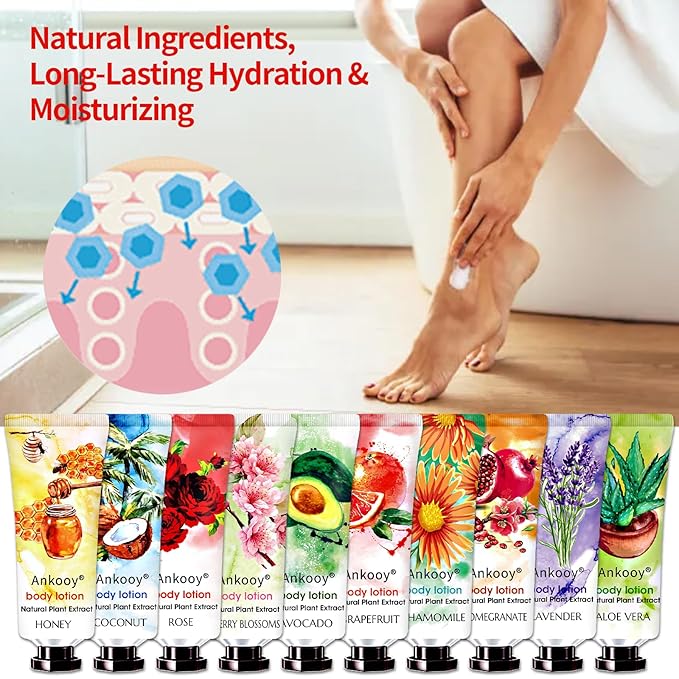 36 Pack Body Lotion for Women Dry Skin,Stocking Stuffers for Teen Girls,Christmas Gifts for Teacher,Gifts for Women,Appreciation Gifts Nurse Gifts for Coworkers,Travel Size Lotion with Shea Butter