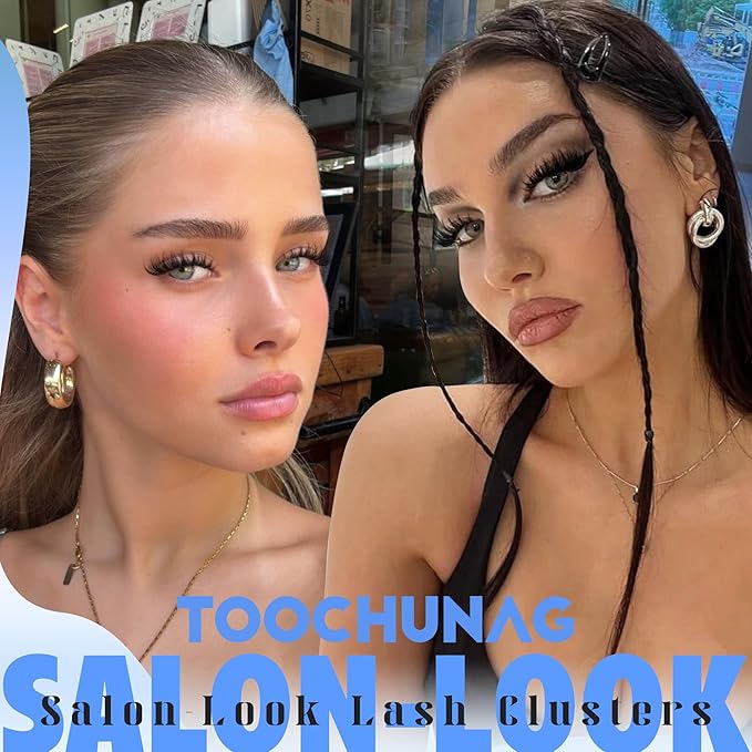 Wispy Lash Clusters Thick Eyelash Clusters 80D+100D Cluster Eyelash Extensions Spiky D Curly Lashes Clusters 266pcs DIY Cluster Lashes 10-18mm Volume Individual Eyelashes by TOOCHUNAG