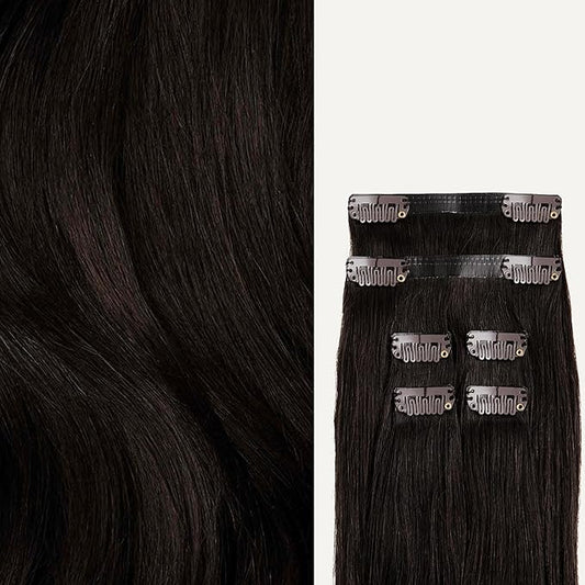 Luxy 100% Remy Human Hair Extensions for Thin Hair Thinning Hair Fill-Ins – 6 Seamless Wefts Multi-Dimensional Color Blend - Natural-Looking Volume & Coverage 95 grams 20" Mocha Brown Thinning