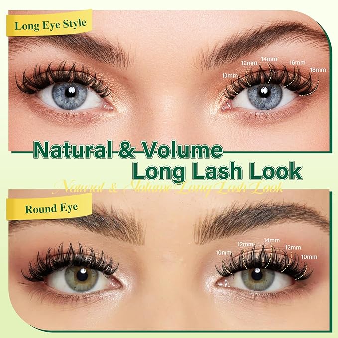 KEYYOULASH Lash Clusters Widespan Volume 120pcs Eyelash Clusters D Curl Lashes Clusters for Beginner DIY Thick Cluster Eyelash Extensions at Home(KY01-8-18MIX)