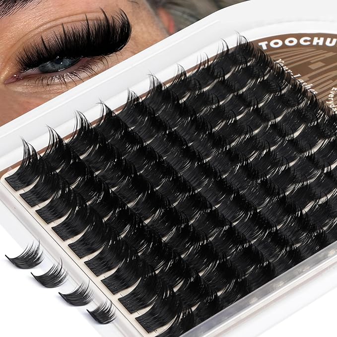 Spiky Lash Clusters Volume Eyelash Clusters With Spikes Wispy Lash Extensions D Curly Individual Lashes Cluster DIY Cluster Eyelash Extensions 10-16mm Thick Lashes Clusters