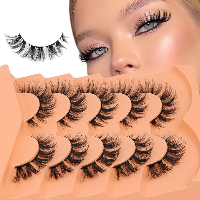 Lash Clusters Natural False Eyelashes Mink Individual Lashes Wispy Fluttery Cluster Eyelashes DIY Lash Extensions D-Curly Cluster Eyelashes Multipack by Eefofnn