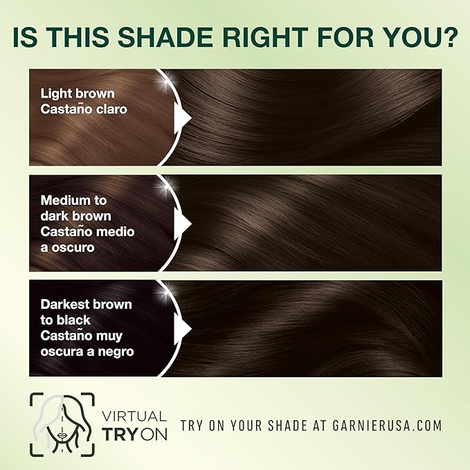 Garnier Nutrisse Nourishing Hair Color Creme, 30 Darkest Brown (Sweet Cola) (Packaging May Vary)