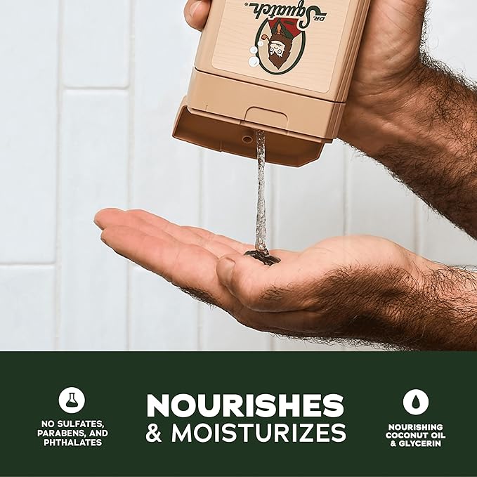 Dr. Squatch NEW Body Wash and Deodorant for Men Gift Set | No Paraben, Phthalate, Sulfate | Odor-Squatching, Aluminum-Free | Pine Tar Body Wash (8 oz, 3-Pack) & Deodorant (2.56 oz, 2-Pack)