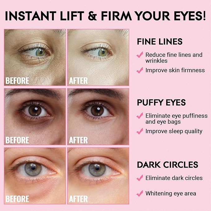 iMethod PDRN Collagen Boost Eye Mask - Under Eye Patches, Instant Lift Under Eye Mask for Reduce Fine Lines & Wrinkles, Firming Eye Patches for Puffy Eyes, Eye Bags, Dark Circles, 8 Pairs