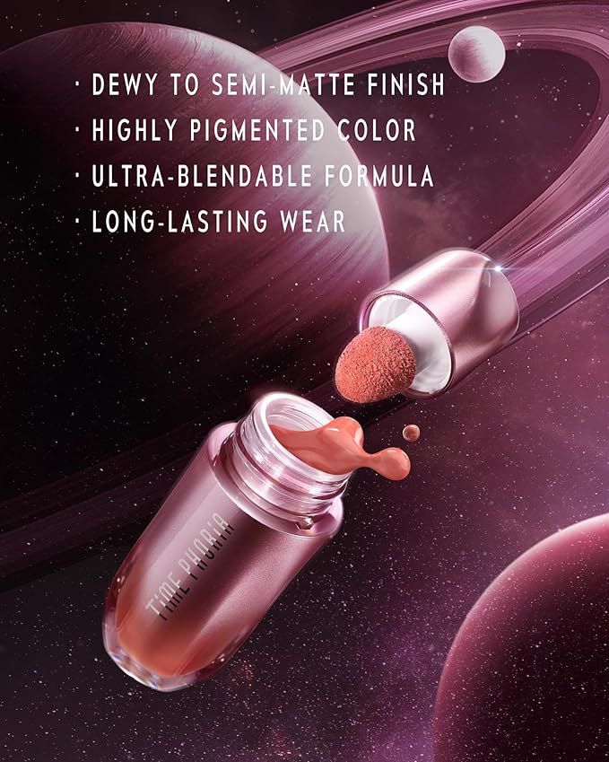 Liquid Blush Makeup for Cheeks, Natural Matte Finish, Blush Tint Stick, Multi-Use, Long-Lasting Lip & Cheek Makeup, Lightweight (05 FIERY FLAME)