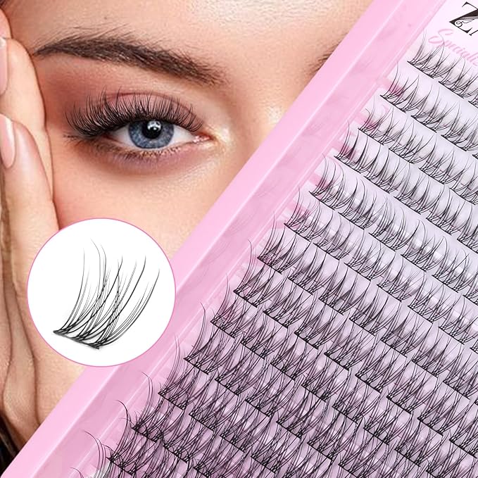 Lash CLusters Wispy Eyelash Clusters Natural Lash Extensions C-Curly DIY Eyelash Extensions zanlufly 180Pcs Individual Lashes(9MM 10MM 12MM 14MM 16MM)