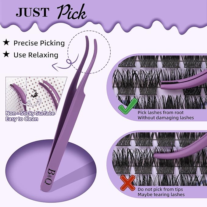 B&Qaugen Lash Clusters Kit Natural Lash Extension Kit for Beginners Z14 156 PCS Wispy Eyelash Extension Kit 8-18 Mixed Cluster Eyelash Extensions Kit D Curl Diy Lash Extension Kit at Home（kit，Z14）