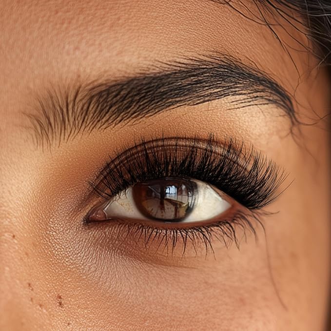 JoMay Self Adhesive Eyelashes, Press On No Glue Needed, Pre-Glued Clusters with Thin Band, Reusable D Curl Bold Lashes for Beginners, Pre-Separated L/R 10 Pairs - Glam Volume Lash Clusters