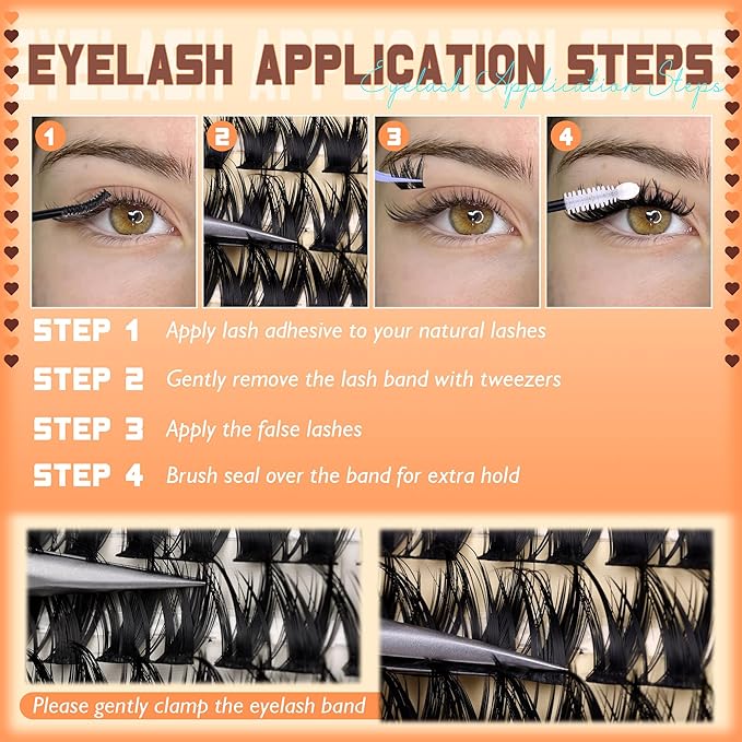 Wispy Lash Clusters Natural Eyelash Clusters Volume Lash Extensions C Curly Lashes Clusters DIY 126pcs Cluster Eyelash Extensions 8-16mm Cluster Lashes Extensions with Thin Band by Ruairie