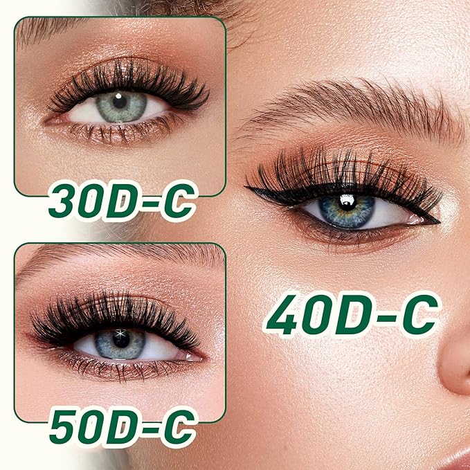 KEYYOU Lash Extension Kit DIY 300Pcs Lash Clusters Eyelash Extension Kit Lash Clusters Kit with Lash Glue Remover Applicator Easy to Use for Beginners(Kit,30D40D50D-C,8-16MIX)