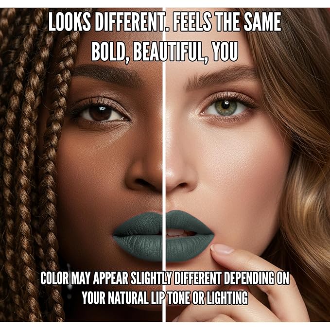 Mynena Army Green Long Lasting Lipstick for Women Waterproof & Transfer-Proof | Hydrating with Shea Butter | Bold Pigment Matte Color Lip Stain | Talc-Free & Vegan Product that Performs | Jocelyne