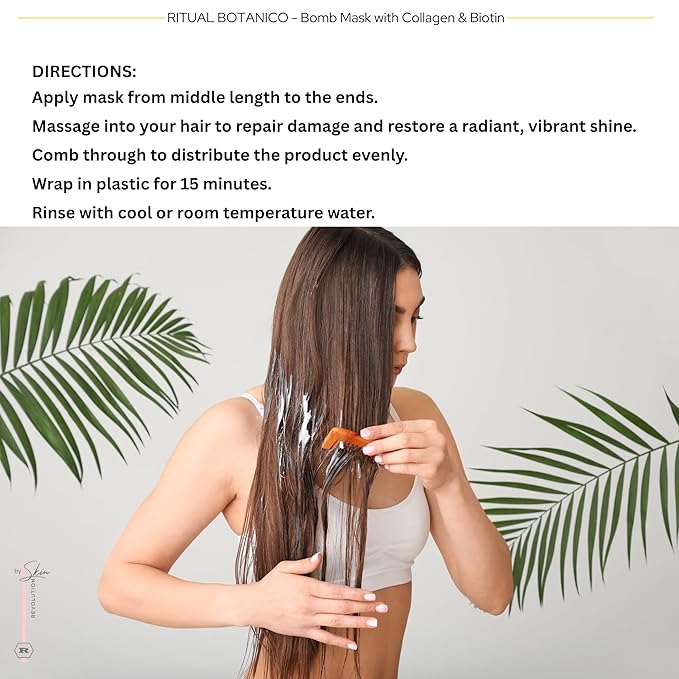 Ritual Botánico Keratina Orgánica | Treatment to Straighten, Repair and Relax Hair | Natural, Organic & Vegan | Product of Colombia | Mascarilla Bomba, 400 ml/13.52 Fl Oz (2 Count)