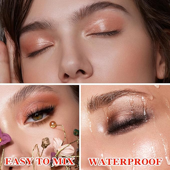 10 Colors Makeup Naked Eyeshadow Palette,Nude Matte Shimmer Eyeshadow Palette,Natural Glitter Pigment Eye Shadow Pallete Set Long Lasting & Waterproof Smokey Eye Professional Beauty Makeup Kit #2