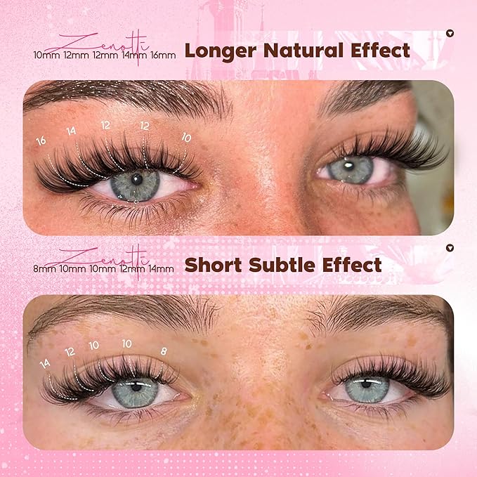 Wispy Lash Clusters Natural Eyelash Clusters DIY Cluster Eyelash Extensions Pestañas Postizas C Curly Individual Lashes Extension with Thin Lash Band 8-16mm 132PCS by zenotti