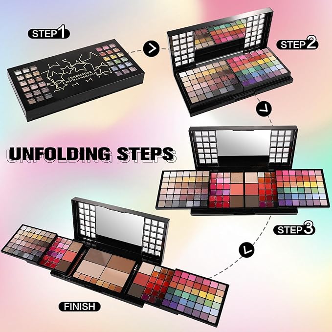Full Makeup Kit, Makeup Sets for Women Full Kit, All in One Make Up Gift Set for Girls & Women with Eyeshadow,Liquid Lipstick,Foundation,Mascara,Blush,Eyeliner,Contour,Brushes and More