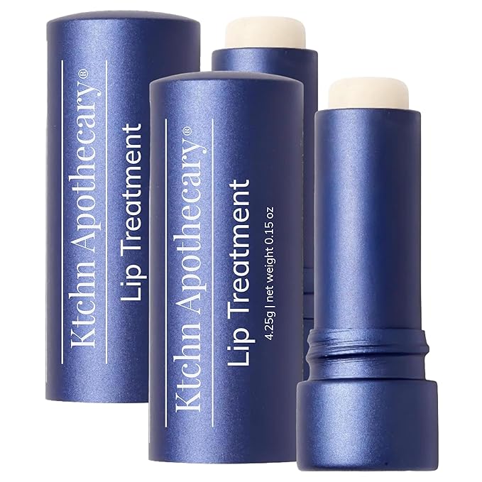 Ktchn Apothecary 100% Natural Ultra-Hydrating Lip Balm & Conditioner-in-1 | Hydrate & Soften Dry/Chapped Lips | Silky Smooth, Never Waxy | Men & Women | Pack of 2