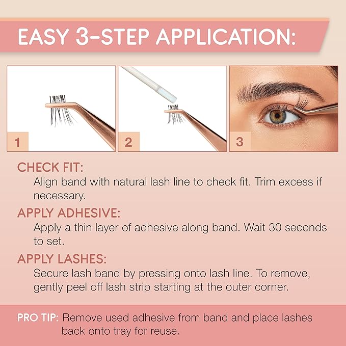 Ardell Naked Half Lashes 421 - Delicately Handcrafted Cat Eye False Eyelashes, 5-Pairs, 1-Pack