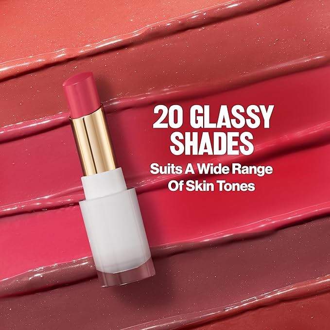 REVLON Super Lustrous Glass Shine Balm, Hydrating Tinted Lipstick, Sheer, Glossy Shiny Finish, 003 Honey Shine, 0.11 oz