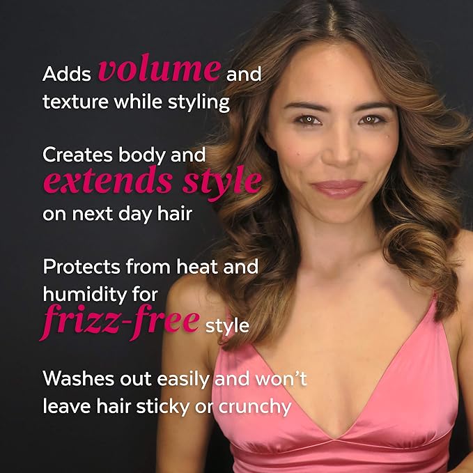ALOXXI Bombshell Volumizing Grip Styler 3-in-1 Texturizing Hairspray & Dry Shampoo Adds Volume, Texture & Medium Hold Heat Protection up to 450F, 6.5 Oz