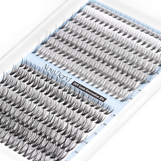 20D & 30D Lash Clusters, DIY Individual Lash Extensions, Soft Reusable Natural Eyelashes, 0.07mm C Curl, Mixed Lengths 9-15mm, Natural Look False Lashes