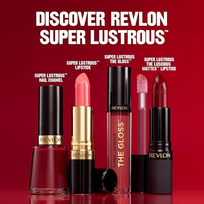 Revlon Super Lustrous Lip Gloss, Non-Sticky, Hydrating, High Shine Finish, 230 Sugar Violet, 0.13 oz